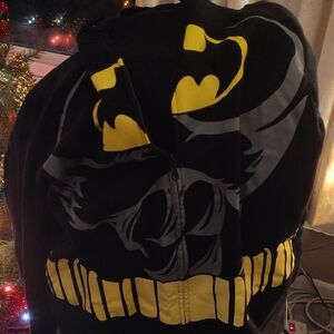 Black and Yellow Batman Zip Hoodie Adult L/XL
